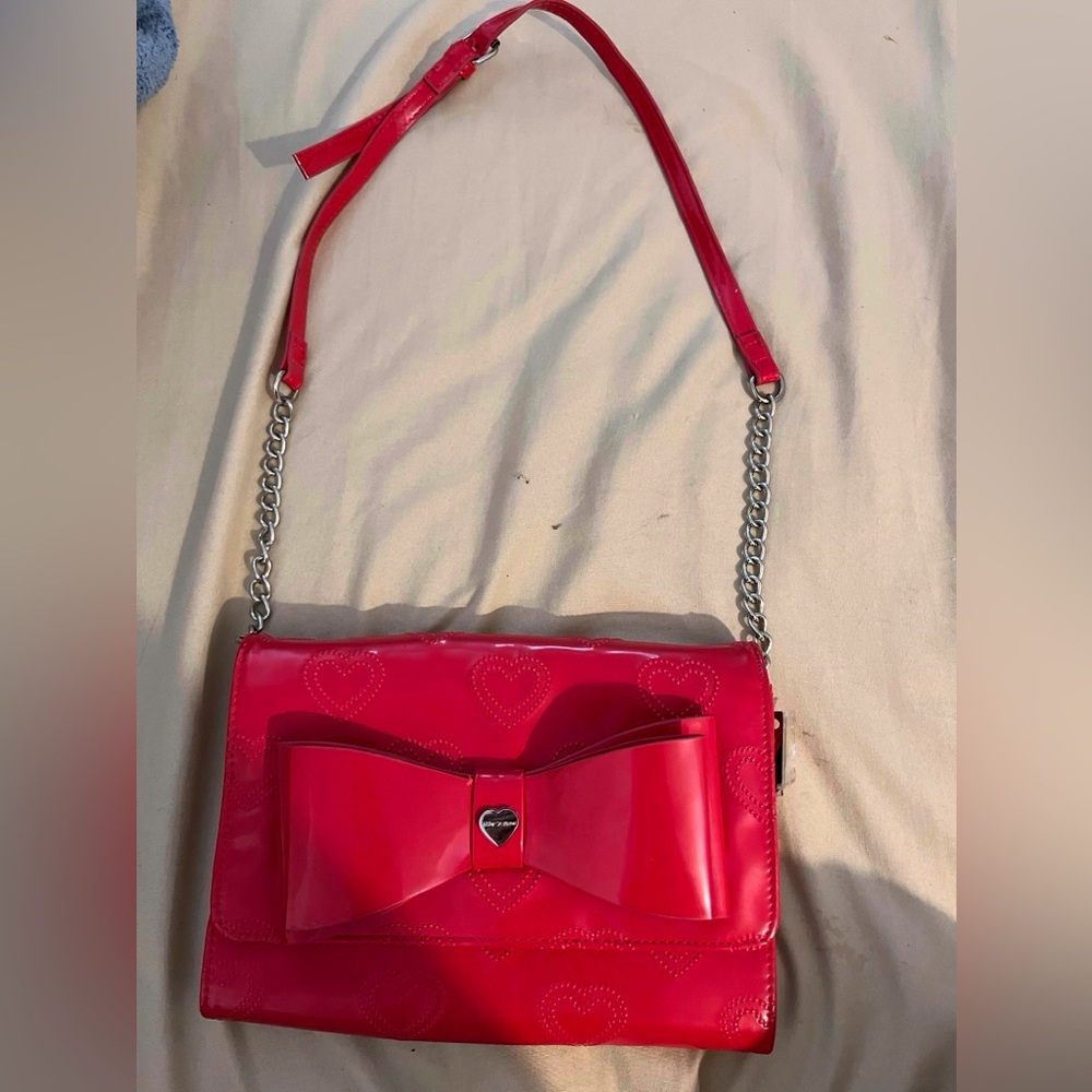 Red Bow Accent Betsey Johnson Purse❤️